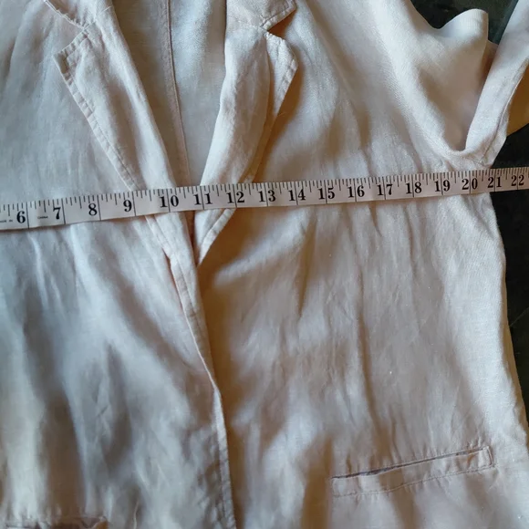 Rachel Zoe Women's 100%Linen Pink Open Front Blazer Jacket Size M - Picture 11 of 11